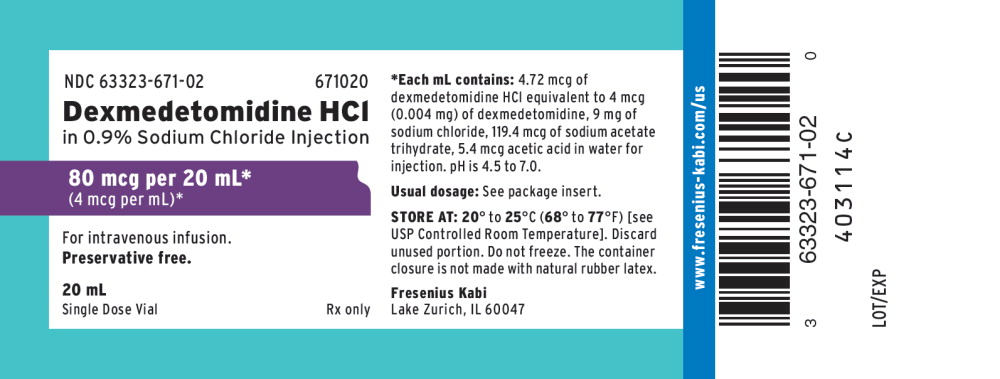 PACKAGE LABEL - PRINCIPAL DISPLAY - DEXMEDETOMIDINE HCl 20 mL Single Dose Vial Label
