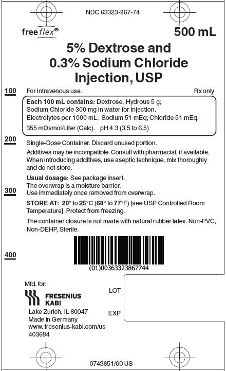 PACKAGE LABEL - PRINCIPAL DISPLAY – Dextrose and Sodium Chloride 500 mL Bag Label

