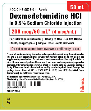 Dexmedetomidine Hydrochloride in 0.9% Sodium Chloride Injection 200 mcg/50 mL Outer Wrap Label