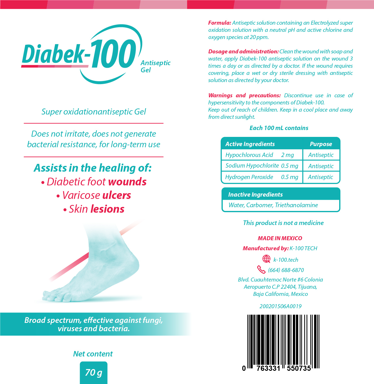 diabek-100 antiseptic gel