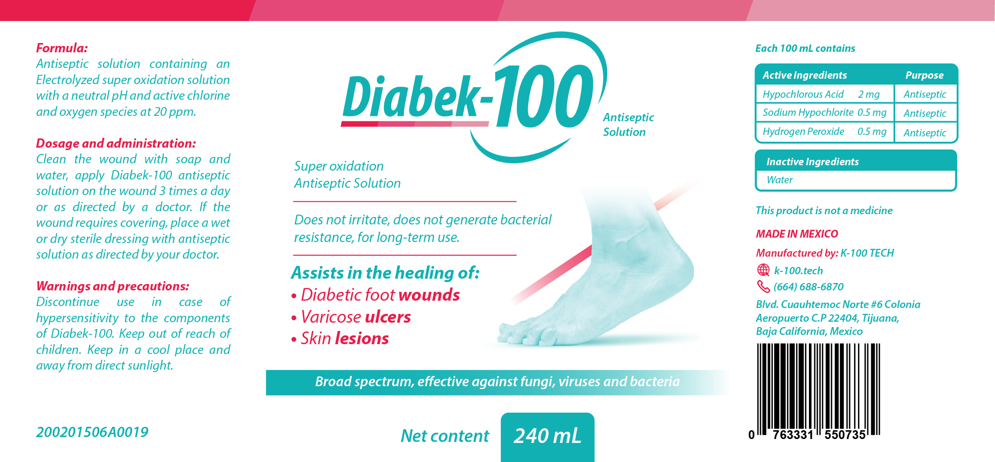 diabek-100 antiseptic solution