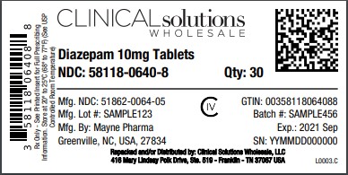 Diazepam 10mg tablet 30 count blister card