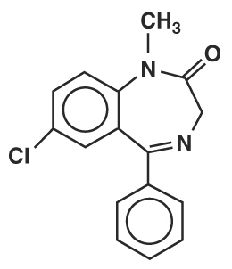 Structural Formula of Diazepam Injection, USP