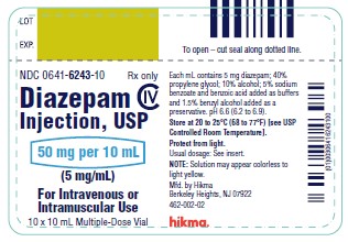 Diazepam Injection, USP 50 mg per 10 mL Carton Label