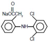 structural formula of diclofenac sodium 