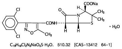 Dicloxacillin sodium chemical structure