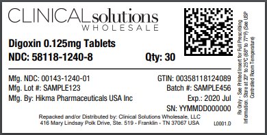 Digoxin 0.125mg tablet 30 count blister card