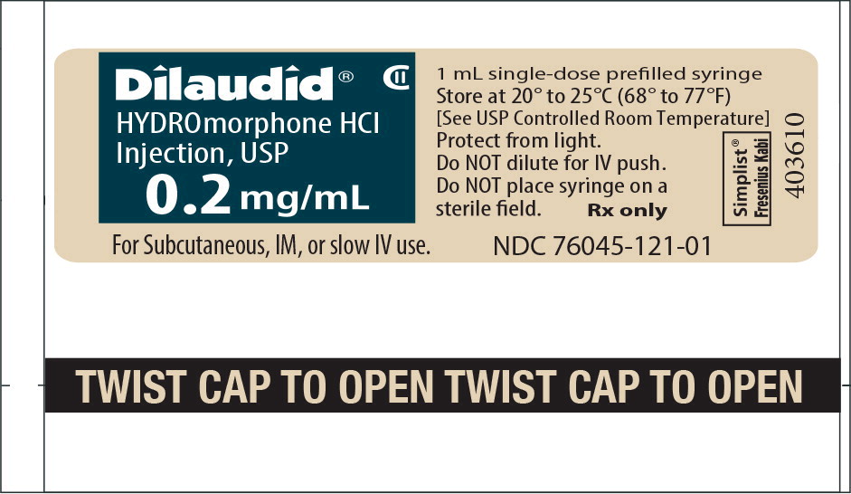 PACKAGE LABEL - PRINCIPAL DISPLAY - Dilaudid 1 mL Single-Dose Tip Cap Label
