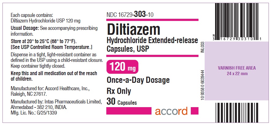 Diltiazem hydrochloride 120mg Capsule- Label 