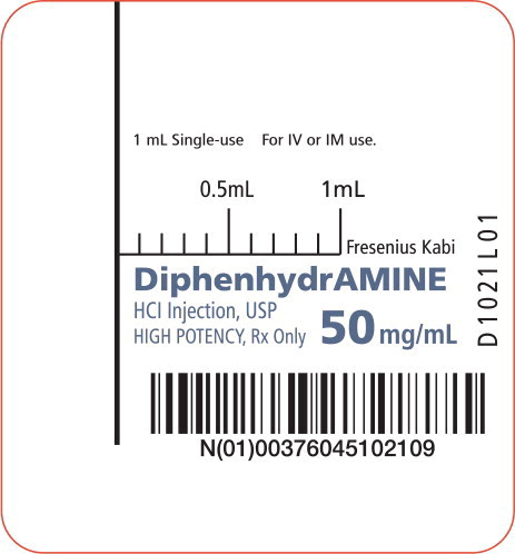 PACKAGE LABEL - PRINCIPAL DISPLAY – Diphenhydramine 1 mL Syringe Label
