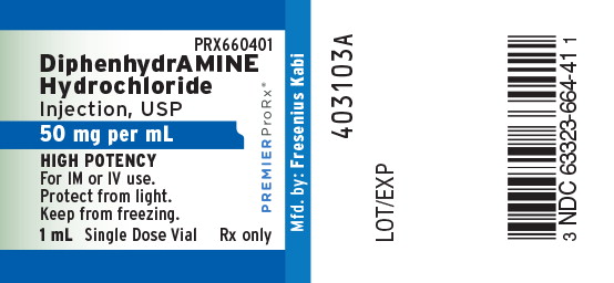 PACKAGE LABEL - PRINCIPAL DISPLAY - Diphenhydramine Hydrochloride 1 mL Single Dose Vial Label