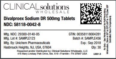 Divalproex Sodium Dr 500mg tablet 30 count blister card