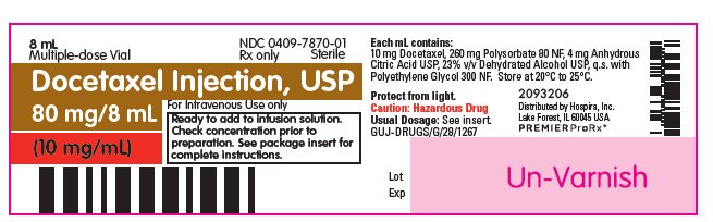 PRINCIPAL DISPLAY PANEL - 80 mg/8 mL Vial Label