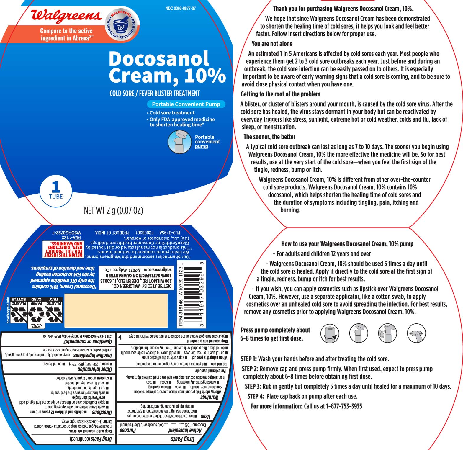 Docosanol Cream, 10%
