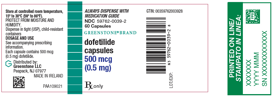 PRINCIPAL DISPLAY PANEL - 500 mcg Capsule Bottle Label