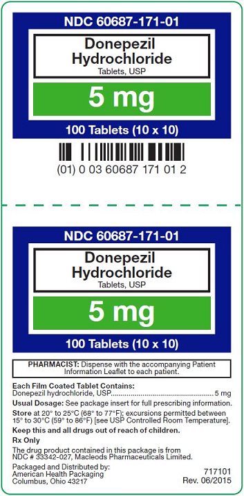 Donepezil HCl Tablets, USP - 5 mg Label