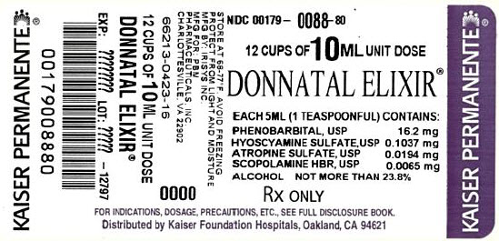 Donnatal Elixir Unit Dose Box Label