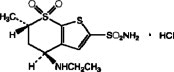 Dorzolamide Hydrochloride Structural Formula
