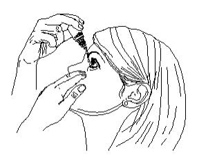 6. Tilt your head back and pull your lower eyelid down slightly to form a pocket between your eyelid and your eye.