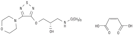 Chemical Structure of Timolol maleate