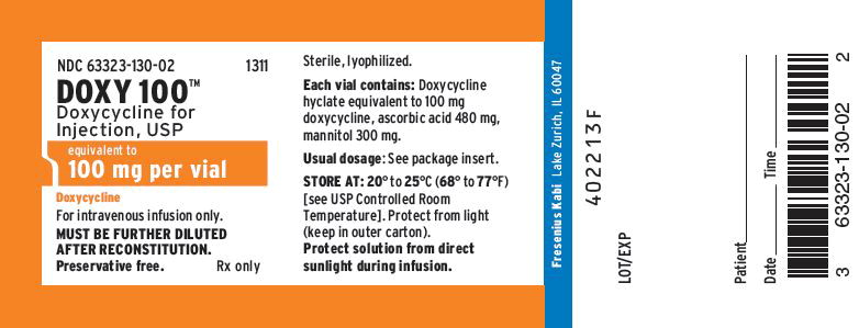 Principal Display Panel – Doxy 100™ 100 mg per Vial Label
