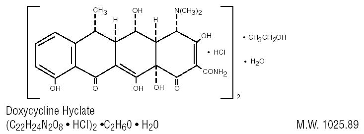 Doxycycline hyclate structural formula