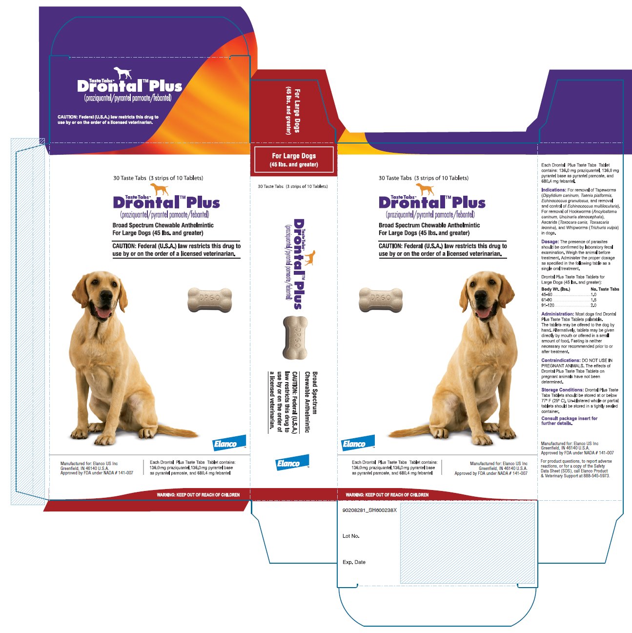 Principal Display Panel - Large Dogs (45 lbs. and greater) Box Label