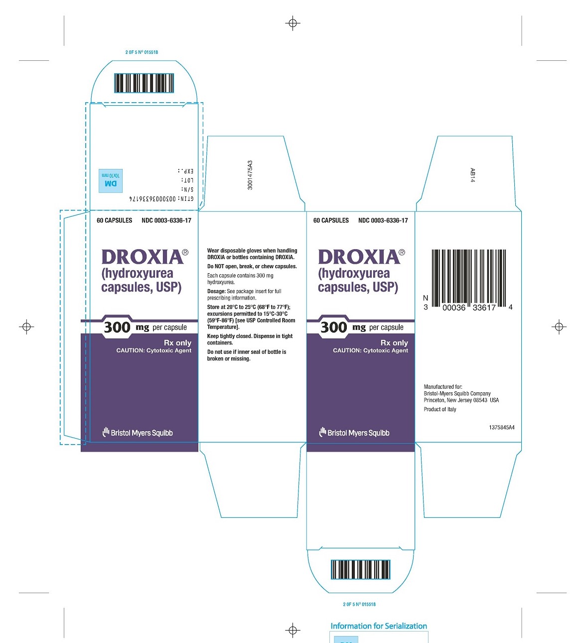 Droxia 300 mg Carton Label