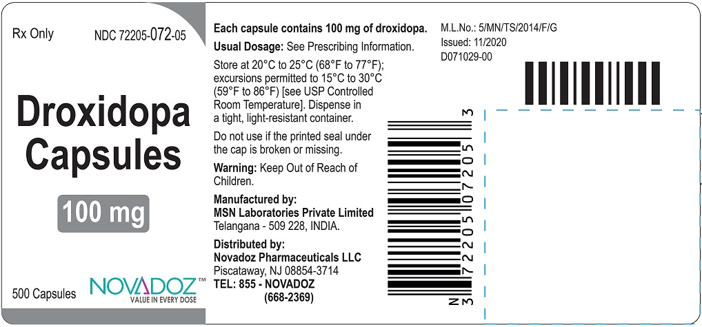 droxidop-capsules100-mg-500s-label