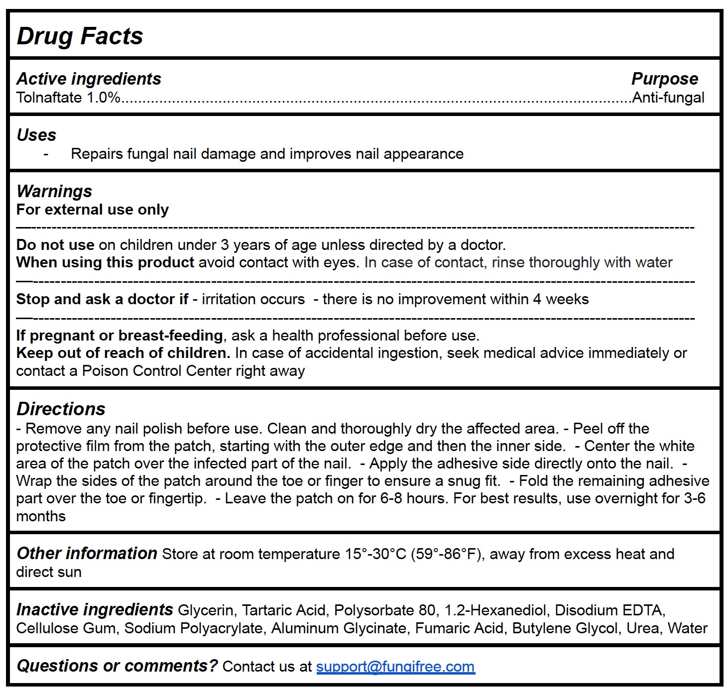 drug facts