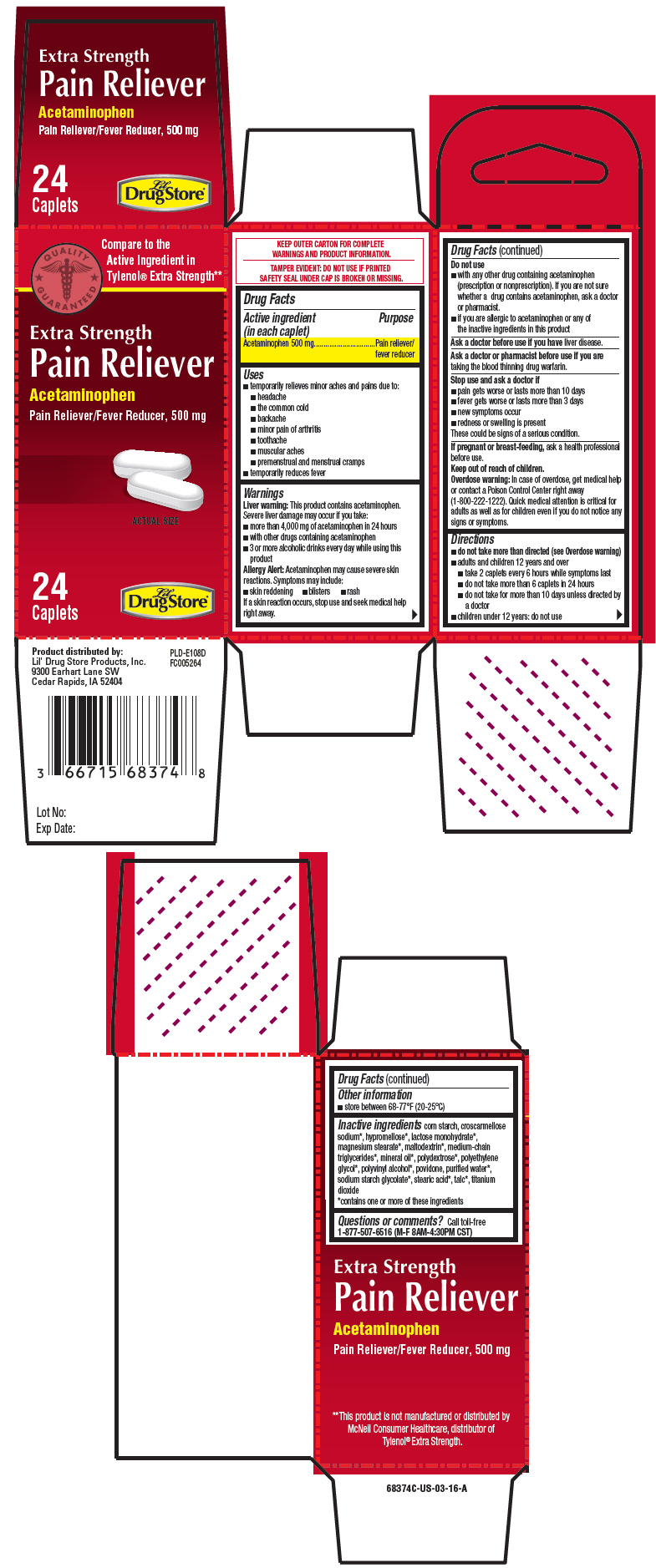 PRINCIPAL DISPLAY PANEL - 500 mg Caplet Bottle Carton - NDC 66715-6817-4