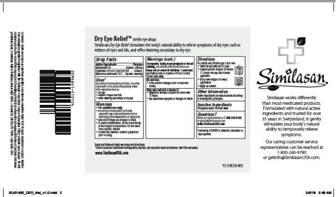 Principal Display Panel
NDC 59262-376-13
Similasan
Dry Eye 
Relief
SINGLE-USE STERILE EYE DROPS
Preservative Free
0.4 ml/ 0.014 fl oz (one vial)
