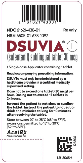 DSUVIA Front Pouch Label