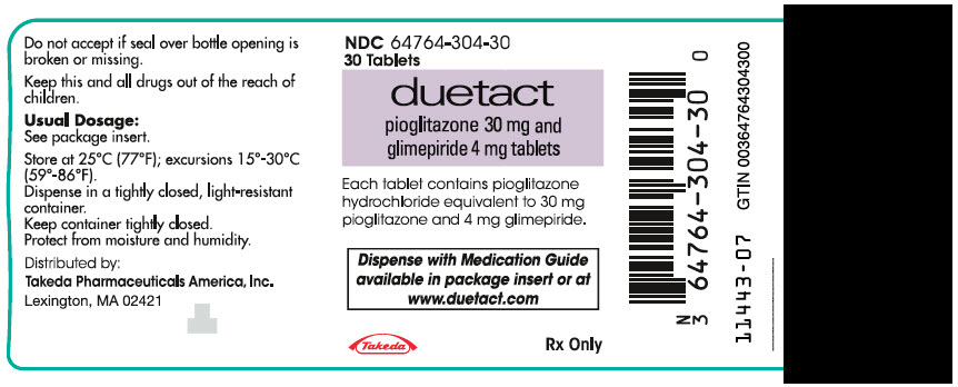 PRINCIPAL DISPLAY PANEL - 30 mg/4 mg Tablet Bottle Label