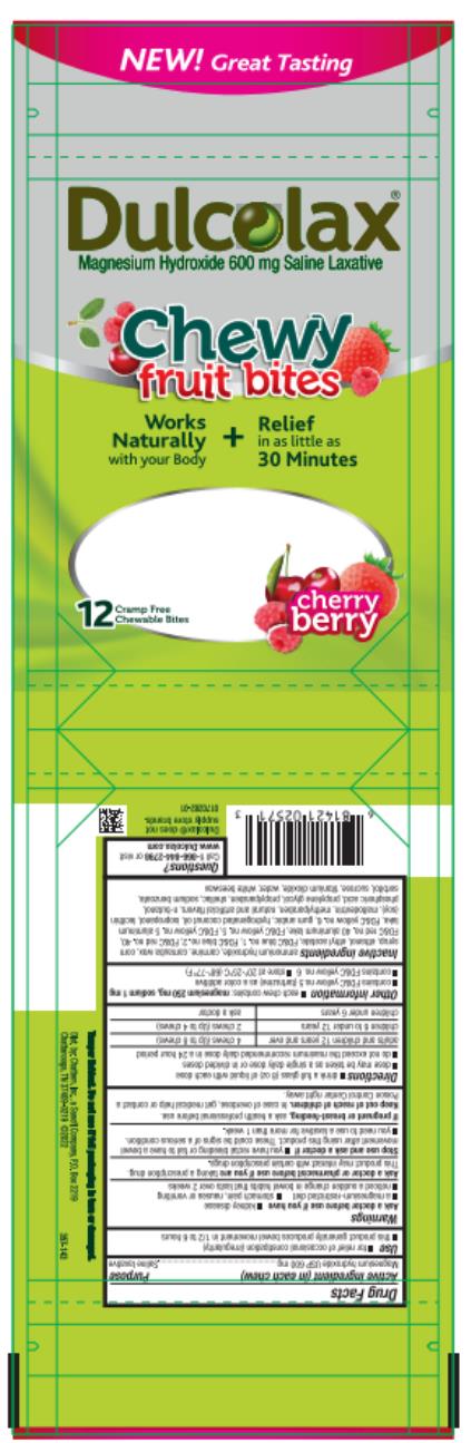 Dulcolax
Chewy fruit bites
12 Chewable bites
cherry berry
