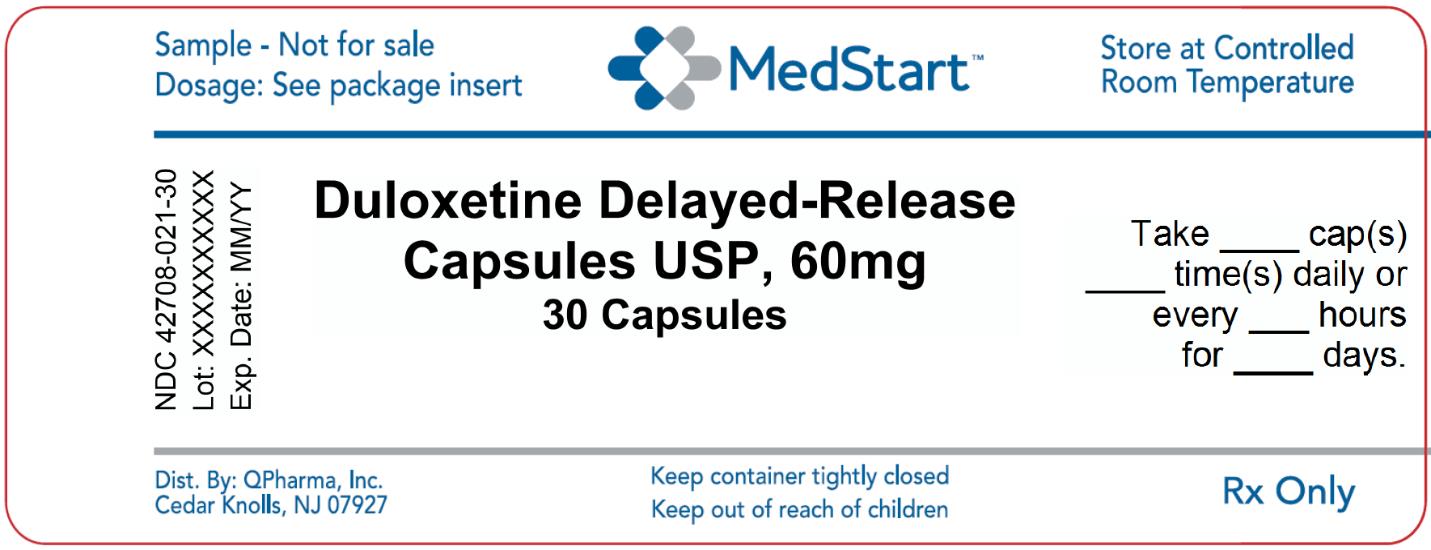 42708-021-30 Duloxetine Delayed-Release Capsules USP 60mg x 30 V2