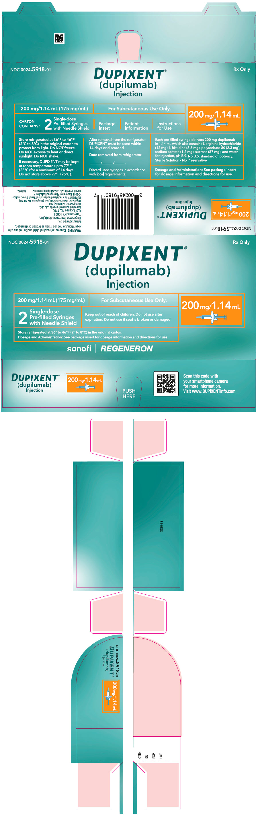 PRINCIPAL DISPLAY PANEL - 300 mg/2 mL Syringe Carton - 5916