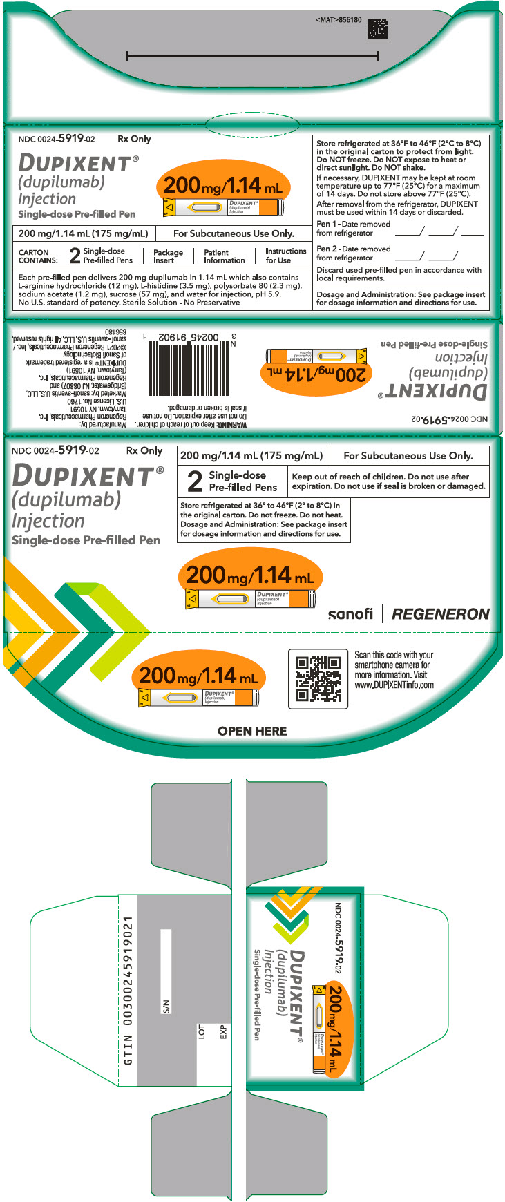 PRINCIPAL DISPLAY PANEL - 200 mg/1.14 mL Pre-filled Pen Carton