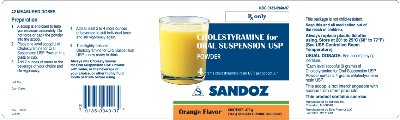 Cholestyramine for oral suspension usp powder, can 