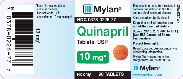 Quinapril Tablets 10 mg Bottles
