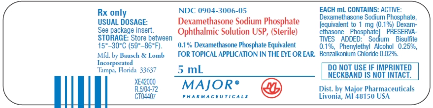 Dexamethasone Sodium Phosphate Ophthalmic Solution USP, (Sterile) (Label, 5 mL - Major)