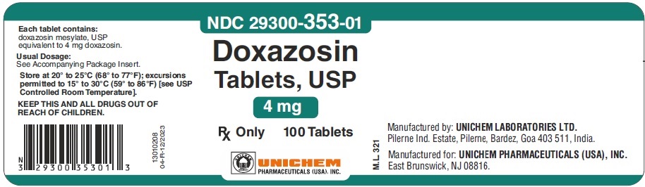 Doxazosin Tablets USP, 4 mg