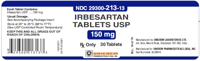 Irbesartan Tablets USP 150 mg 30T