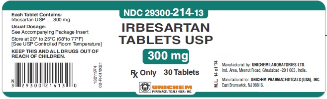 Irbesartan Tablets USP 300 mg 30T