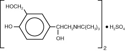 Albuterol sulfate chemical structure