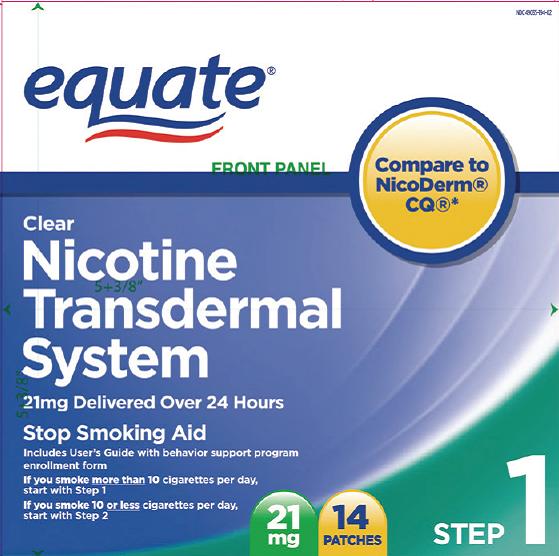 Nicotine Clear Patch Walmart 21mg Step 1 carton
