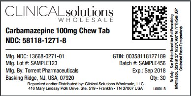 Carbamazepine 100mg chewable tablet 30 count blister card