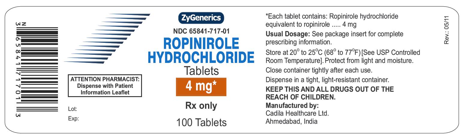 ropinirole hcl tablets, 4 mg
