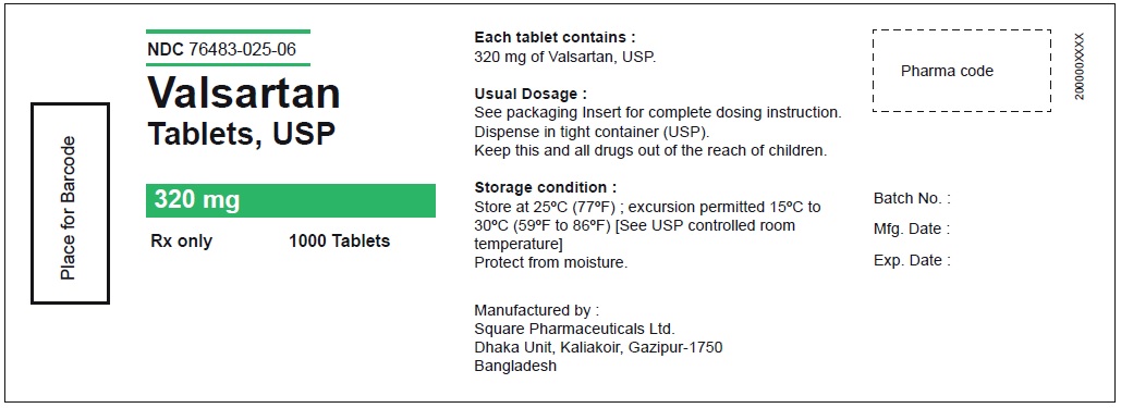 Valsartan Tablets USP, 40 mg - 1000 Tablets