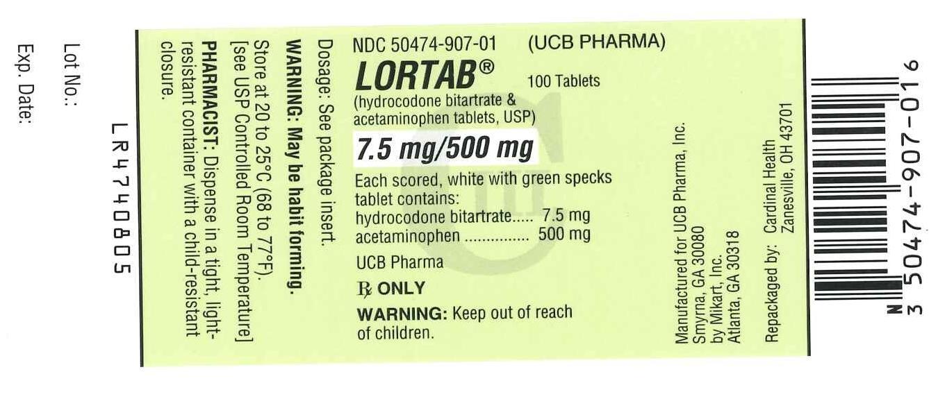 Lortab label
